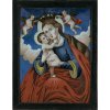 Hinterglasbild. Süddt., 19. Jh. Gnadenbild Maria Hilf. Tempera/Glas. 66 x 50 cm. Farbablösungen.