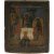 Ikone. Russland, Mitte 19. Jh. Darstellung der Trinität und Gastfreundschaft von Abraham. Tempera/Holz. Ca. 31 x 26 cm. Besch.,  Alterungsspuren.