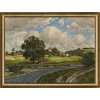 Kaltenmoser, Karl. Sommerpartie aus dem Dachauer Hinterland. Öl/Lw. 48 x 64 cm. Sign.