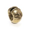 Kolumbien, Tairona-Kultur. Nasenring mit zwei stilisierten Gesichtern. Gold-Kupferlegierung, gen. Tumbaga. B. 2,5 cm.