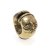 Kolumbien, Tairona-Kultur. Nasenring mit zwei stilisierten Gesichtern. Gold-Kupferlegierung, gen. Tumbaga. B. 2,5 cm.