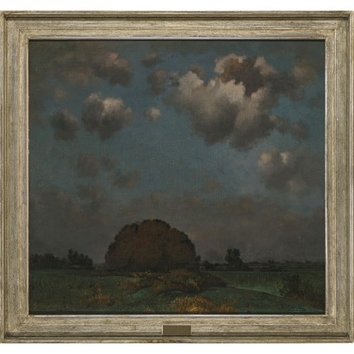 Stadler, Toni von. Flusslandschaft. Öl/Lw. 58 x 63 cm. Sign., dat.