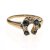 Ring, Hufeisenmotiv, Gold, Diamanten, Saphire.