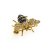 Brosche. In Form einer Biene. Gold, Saphir- und Brillantbesatz.