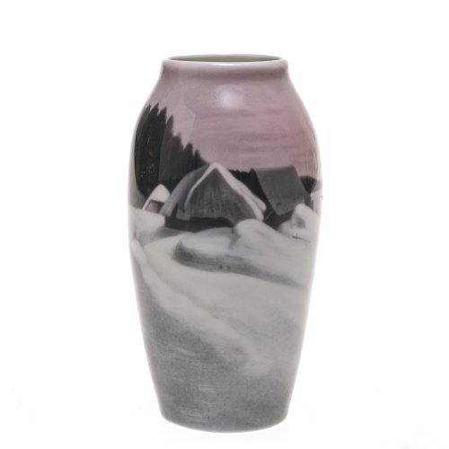 Kleine Vase. Porzellan. Heubach, Glasursignatur: Ulbrich. H. 13 cm.