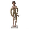 Gliederpuppe (Krippenfigur). Weiblich, unbekleidet. Leicht besch., rest. H. 36 cm.