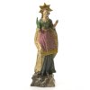 Hl. Barbara. Holz, Farbfassung. Oberammergau. Leicht best. H. 21 cm.