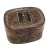 Kleine Spanschachtel. Bayern. Farbig bemalt, mit Mariengnadenbild. L. 14 cm. Rep.