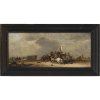 Niederlande, 18./19. Jh. Schlacht. Öl/Holz. 21 x 48,5 cm. Rest., unsign.