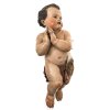 Schwebender Putto. Holz, übergangene Farbfassung. Italien. Besch., Teile fehlen.