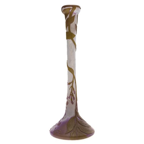 Vase. Überfangglas. Bez. Legras. H. 29 cm.