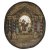 Reliquienkapsel mit Krüllarbeit. Hl. Paschalis Baylon. Messingrahmen. Alterungsspuren. 17 x 15 cm.