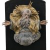 Gottvater-Relief. Holz, Farb- und Goldfassung. Fassung berieben. H. 35 cm.