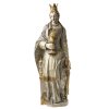 Hl. Barbara. Süddeutschland oder Österreich. Holz, übergangene Farb- und Goldfassung. Fassung besch. H. 100 cm.
