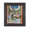 Hinterglasbild. Rumänien, wohl Scheii Brasovului, 19. Jh. Darstellung der Taufe Christi. Tempera/Glas. 38 x 33 cm. Minim. Farbablösungen.