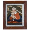 Hinterglasbild. Süddt., 19. Jh. Maria Hilf. Tempera/Glas. 40 x 32 cm. Teilw. Abrieb.