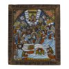 Hinterglasbild. Wohl Kronstadt, 19. Jh. Beweinung bzw. Grablegung Jesu. Tempera/Glas. 62 x 51 cm. Teilw. Farbablösung.