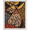 Vasarely, Viktor. Komposition mit Blumen und Engel. Farbserigrafie. 75,5 x 57 cm (Blatt), 67 x 48,5 cm (Plattenmaß). Aufl. 146/200. Sign.