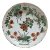 Porzellanteller. China. Porzellan, farbig staffiert. Florales Dekor mit Schmetterlingen. ø 34 cm. Unterglasurblaue Klangstein-Marke im Doppelring. Best.