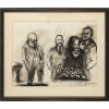 Hrdlicka, Alfred. Die Spieler. Kohle/Aquarell. 47 x 61 cm. Sign., dat 1982.