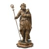 Hl. Jakobus. Italien oder Spanien. Holz, ungefasst. Stab u. Details erg., Alterungsspuren, rest. H. 101 cm.