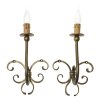 Ein Paar Wandappliken. Messing, einflammig. H. 30 cm.