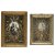 Zwei kleine Klosterarbeiten. Bayern, 19. Jh. Hl. Joseph und Märtyrerin (Hl. Modesta ?). 14 x 10 cm und 14,5 x 11 cm. Gebrauchsspuren.