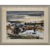 Sammer, Otto. Weite Frühlingslandschaft. Aquarell. 49 x 65 cm. Monogr., dat. 23.3.64.