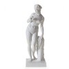 B & G / Bing & Grondahl. Um 1886. Entwurf und Modell von N. G. Henriksen. Biskuitporzellanfigur, Darstellung der Venus mit Apfel. Prägemarke B & G Eneret. 35 x 12 x 10 cm. Minim. Gebrauchsspuren, Sockelzone rest.