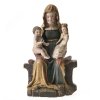 Anna selbdritt. Holz, besch. übergangene Farbfassung. H. 47,5 cm.