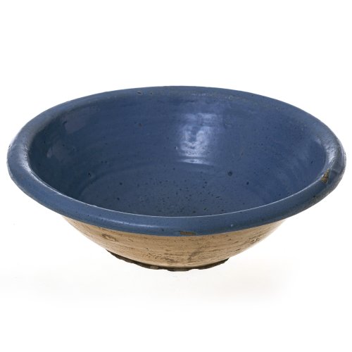 Schüssel, Kröning, 19. Jh. ø 38,5 cm, H. 11,7 cm. Kleine Brandfehler.
