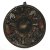 Altbayern, 18. Jh. Wettersegen. Rund. 22,5 cm. Achsensymmetrisch und kreisförmig um zentrales Wachsmedaillon (Lamm Gottes) angeordnete Reliquienpartikel. Medaillons teilw. besch., Alterungsspuren. ø 22,5 cm.