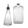 Schnapsflasche und Ludl. Beide ca. 17 cm. Ein Schraubverschluss fehlt.