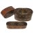 Drei Spanschachteln. Alterungsspuren. L. 27,5 cm, 28,5 und 24 cm.
