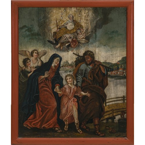 Süddeutsch, 18./19. Jh. Hl. Wandel. Öl/Holz. 45,5 x 37,5 cm. Rest., unsign.