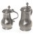 Zwei Deckelkrüge. Deutschland bzw. Elsaß. Zinn. H. 18 - 21 cm.
