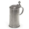 Große Walzenkanne. Zinn. Leicht besch. H. 27 cm.