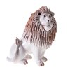 Kleiner sitzender Löwe. Keramik glasiert. H. 24,5 cm. Unten unles. monogr.