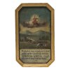 Süddt., dat. 1837. Votivtafel, gestiftet nach Unfall mit Fuhrwerk und baldiger Genesung. Tempera/Holz. 40 x 24 cm. Alterungsspuren.