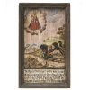 Süddt., dat. 1801. Votivtafel des Balthasar Deininger. Tempera/Holz. 33 x 19 cm. Alterungsspuren.