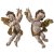 Zwei schwebende Putti. Bayern, 19. Jh. Holz, übergangene Farbfassung, best., rest. H. je ca. 48 cm.
