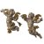 Zwei schwebende Putti Süddeutsch. Holz, übergangene Lüsterfassung, best., rest. H. je ca. 45 cm.
