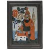 Hinterglasbild. Buchers/Sandl, 19. Jh. Darstellung des Heiligen Florian. Tempera/Glas. 26,5 x 18 cm. Alterungsspuren.
