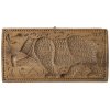 Backmodel. Schweiz, 18. Jh. Schreitender Bär mit Blumendekor. Holz geschnitzt. 20 x 38,5 cm. Best.