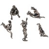 Konvolut Anhänger. Fünf Erotika, als Anhänger gearbeitet. Metall/versilbert. Alterungsspuren. L. 3-6 cm.