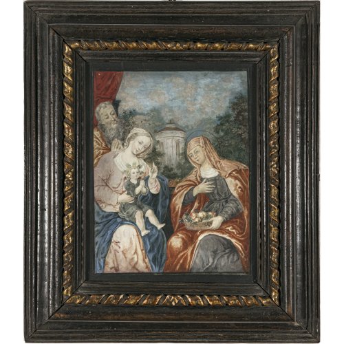 Deutsch, 18./19. Jh. Hl. Familie. Aquarell. 21,5 x 17 cm. Unsign.