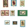 Konvolut von Neun Freundschafts- und Glückwunschkarten.
Deutsch, 19. Jh., Kolorierte Stiche, Prägedruck, versch. Materialien und Größen.