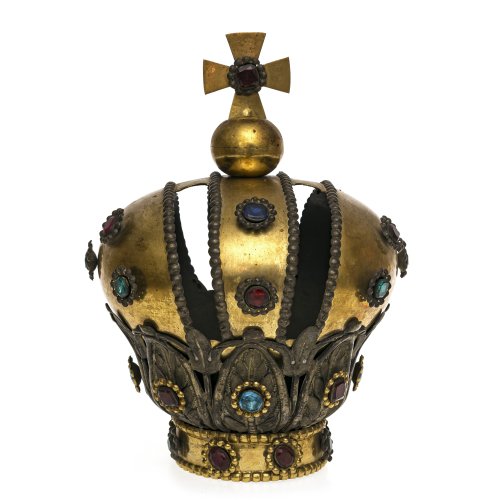 Marienkrone. Metall, vergoldet, Reste von Versilberung. H. 29 cm.