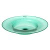 Große Glasschale. Grünes Glas. ø 45,5 cm.