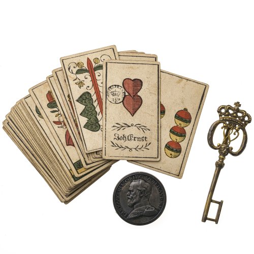 Kammerherrnschlüssel, Bayerntaler, Kartenspiel.